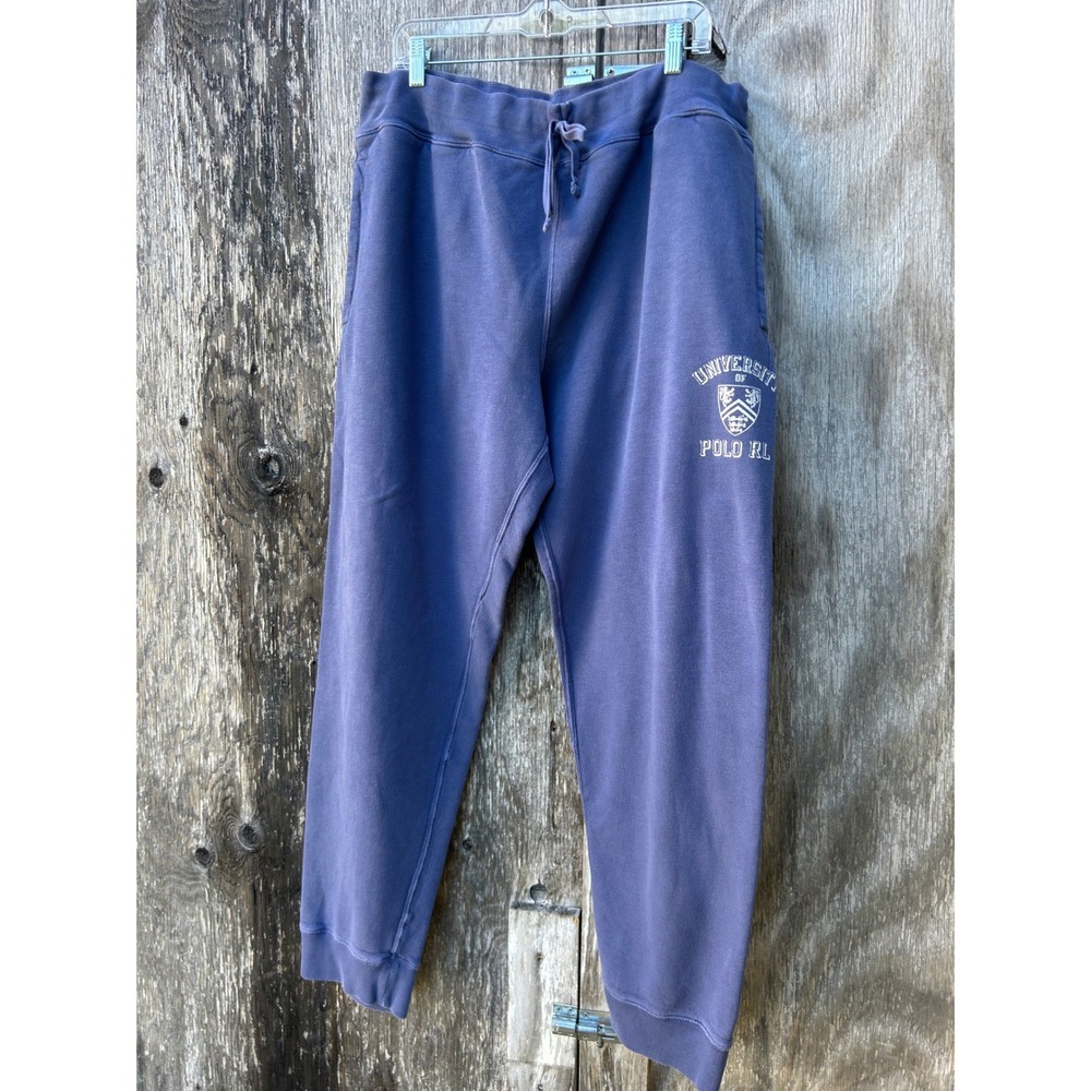 Polo Ralph Lauren University Sweatpants Navy Joggers Mens XL Tall Collegiate Y2K